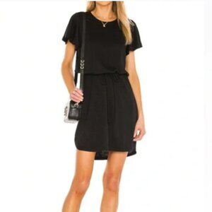 Paige Brielle‎ Dress Black Flutter Sleeve Drawstring Waist Large